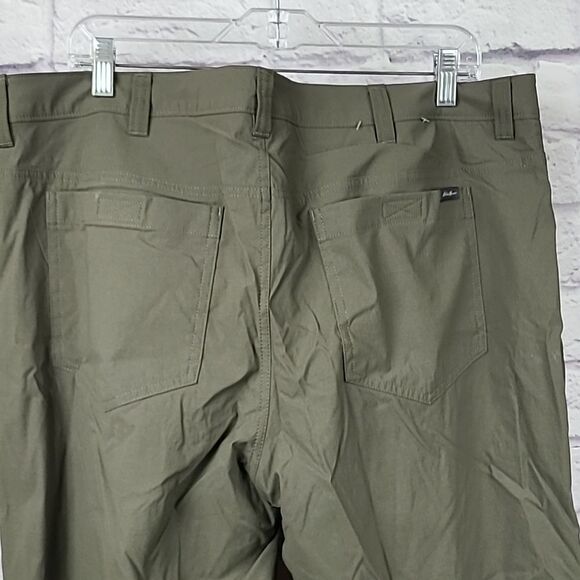 Eddie Bauer 40x30 Fleece Lined Tech Pant Water Repellent UPF50+ Green Men's - Picture 4 of 10
